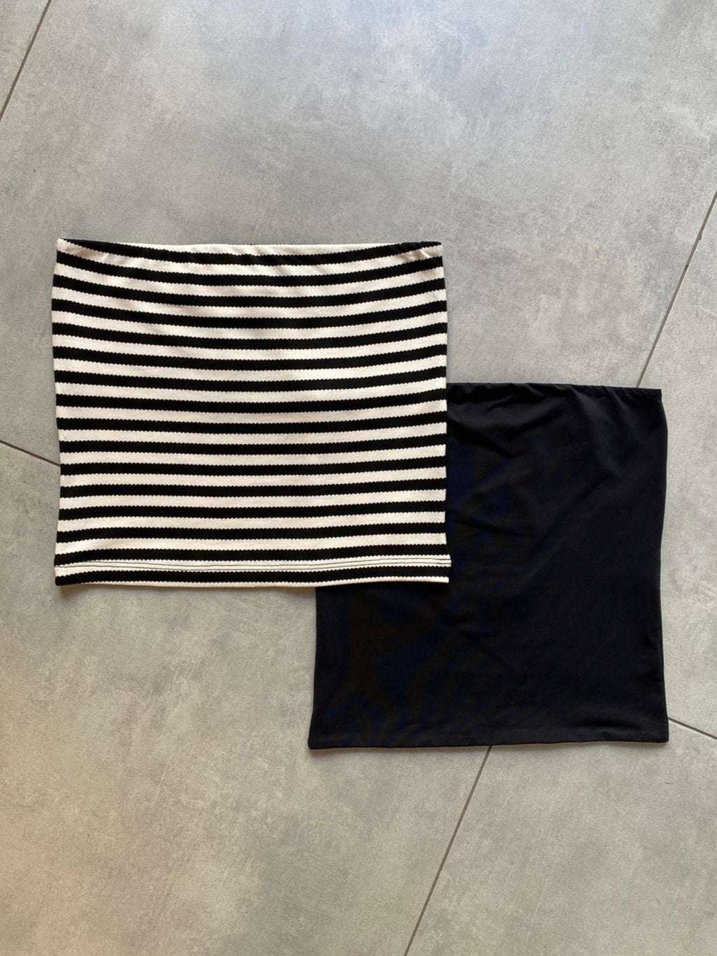 Kit Top Creta Preto e Top Dália Listrado