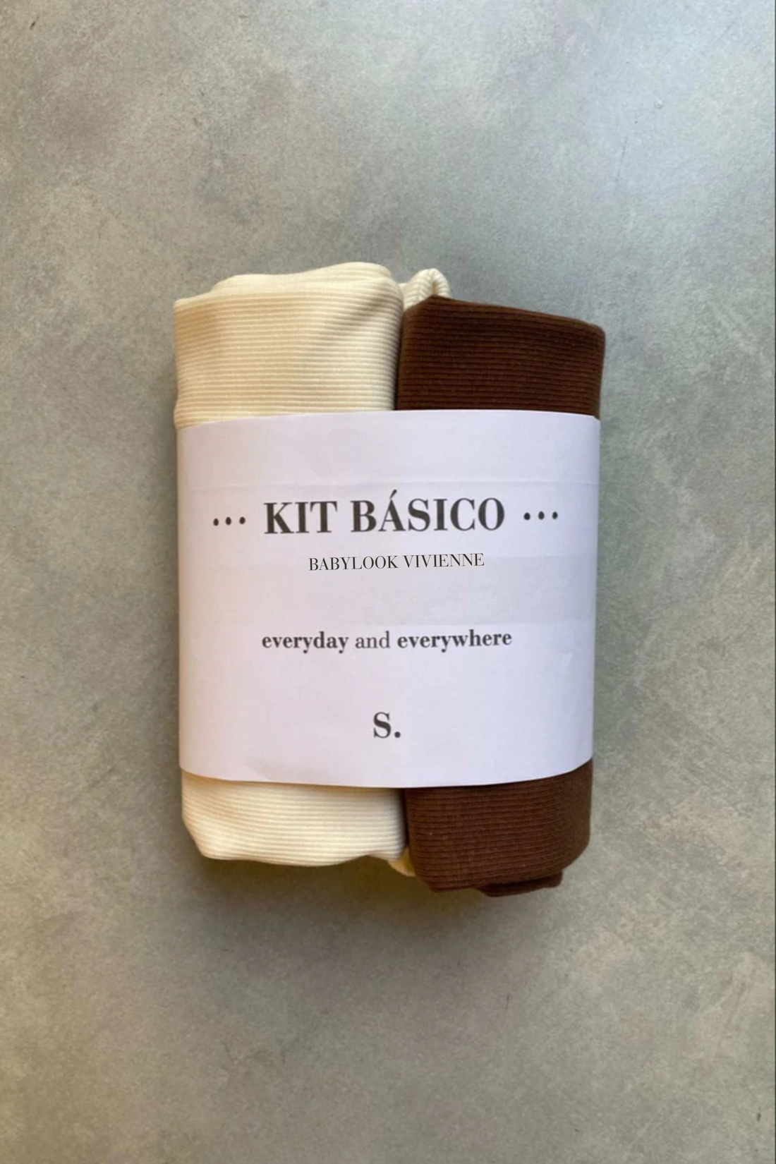 Kit Babylook Vivienne Canelado Algodão