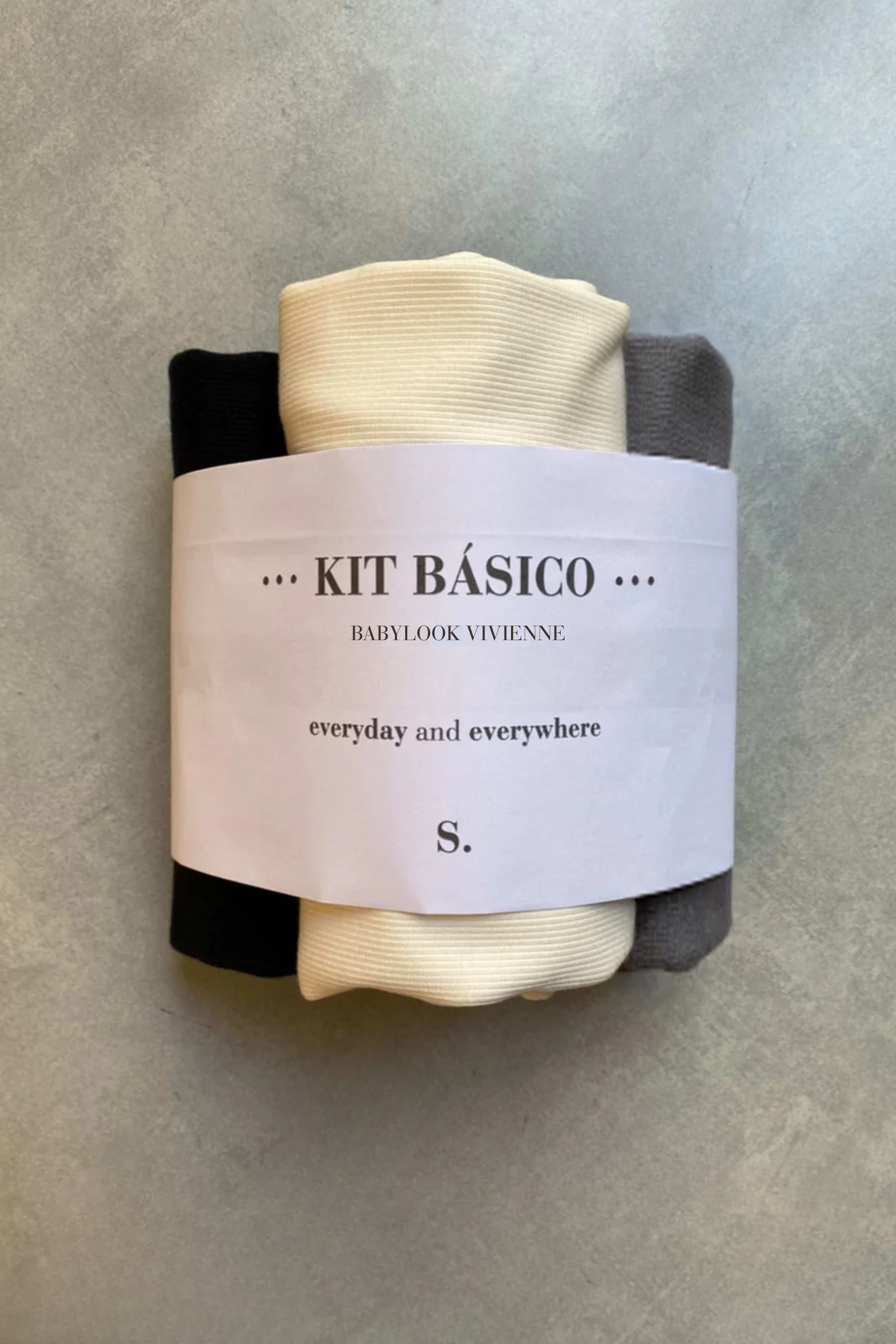 Kit Babylook Vivienne Canelado Algodão