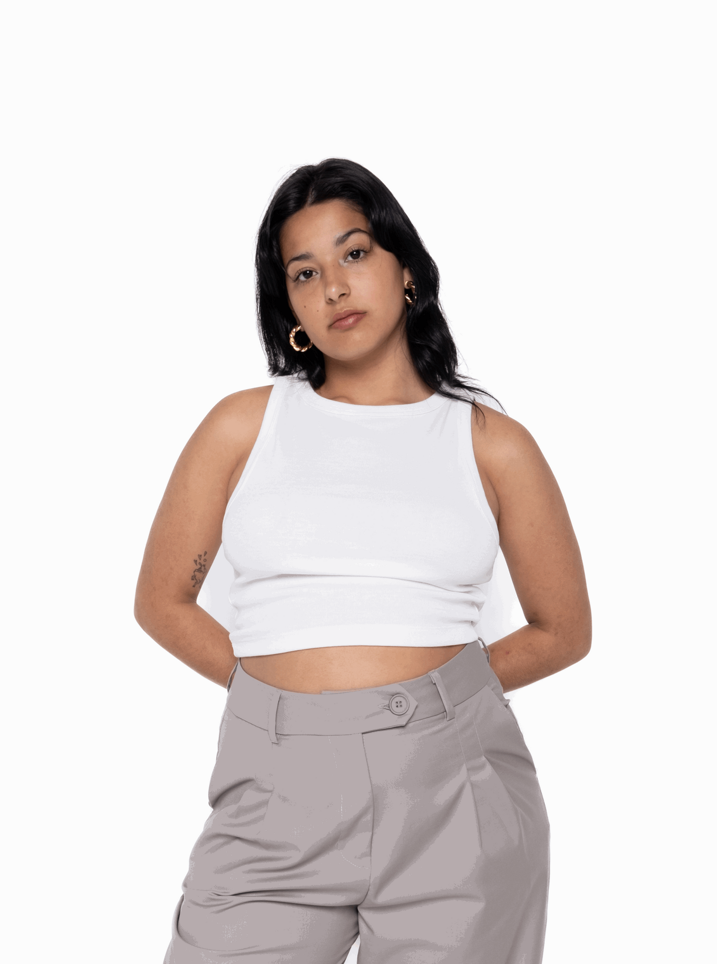 Cropped Canelado Brooklin Branco