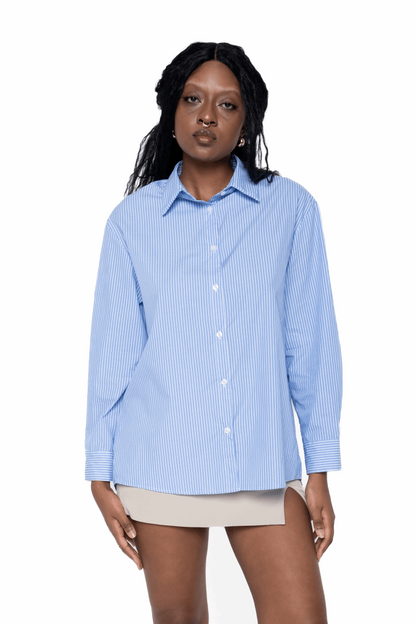 Camisa Heather Listra Azul