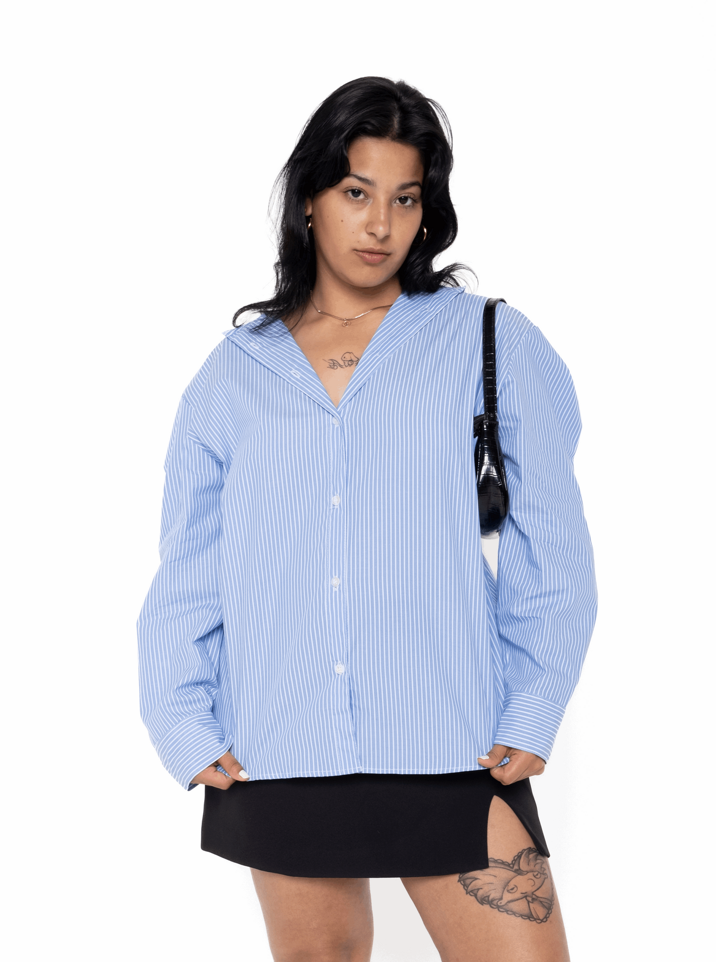 Camisa Heather Listra Azul