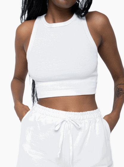 Cropped Canelado Brooklin Branco