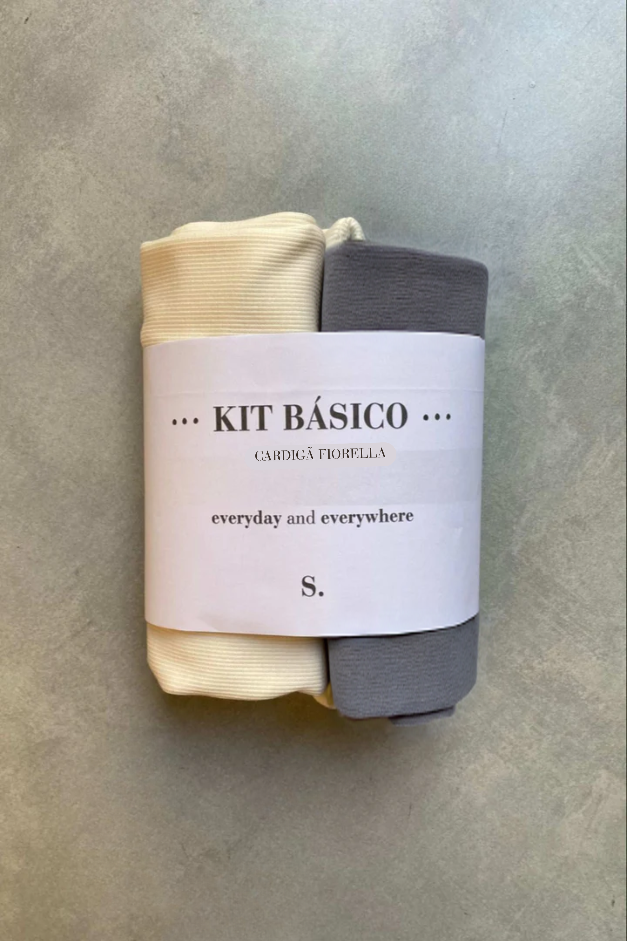 Kit Cardigã Canelado Fiorella