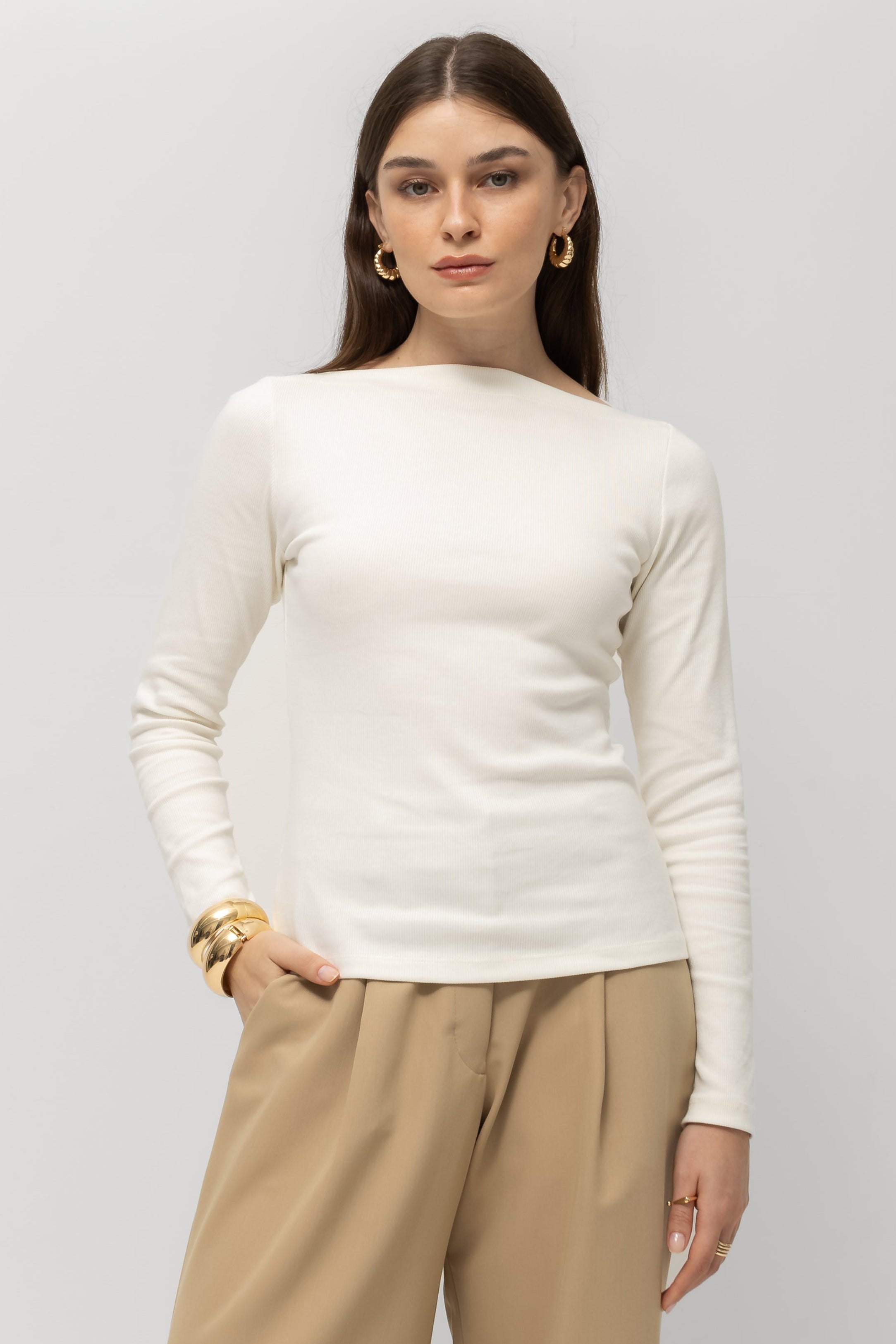 ⁠Blusa Olivia Manga Longa