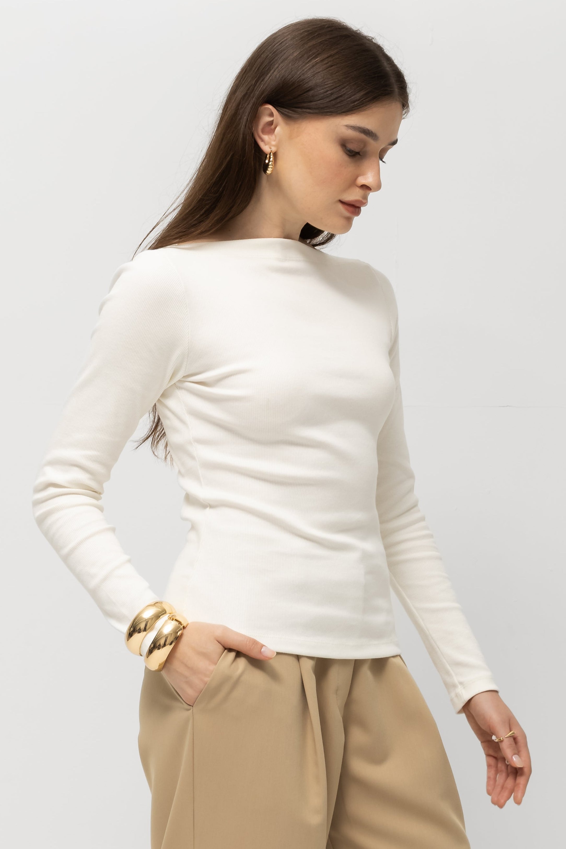 ⁠Blusa Olivia Manga Longa