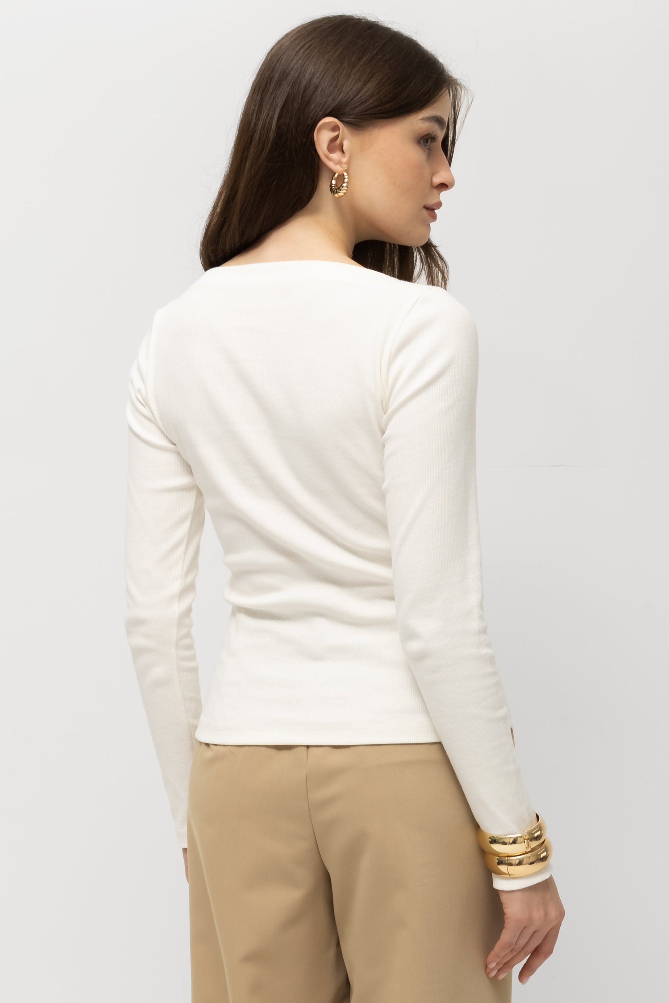⁠Blusa Olivia Manga Longa