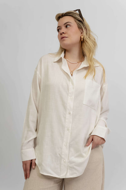 Camisa Ayla Oversized Off-White