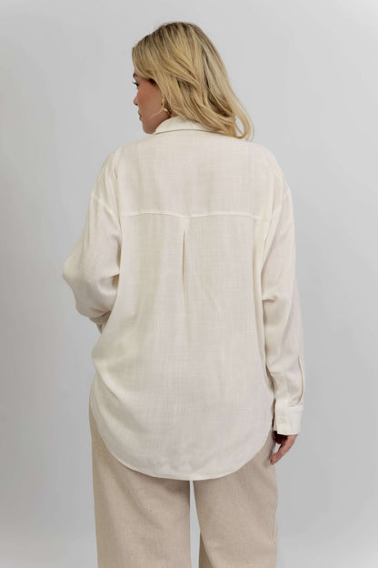 Camisa Ayla Oversized Off-White