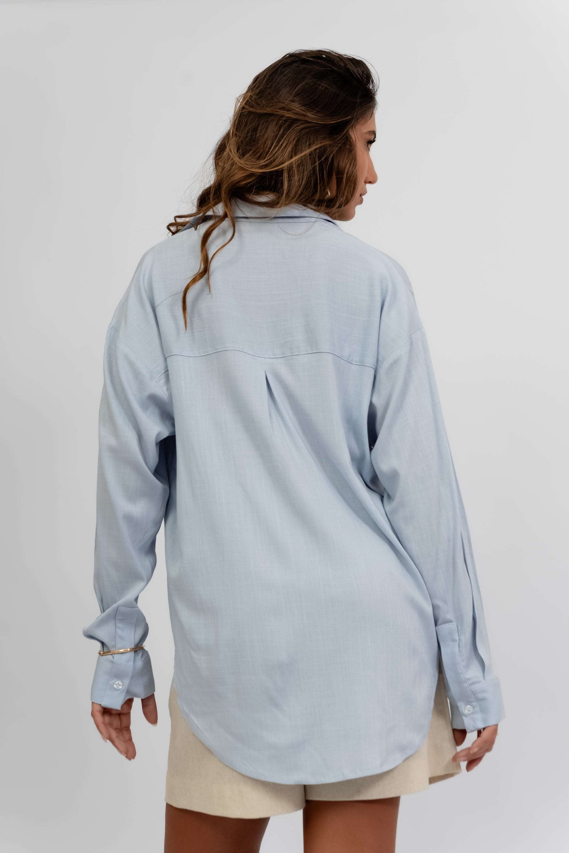 Camisa Ayla Oversized Azul Nuvem