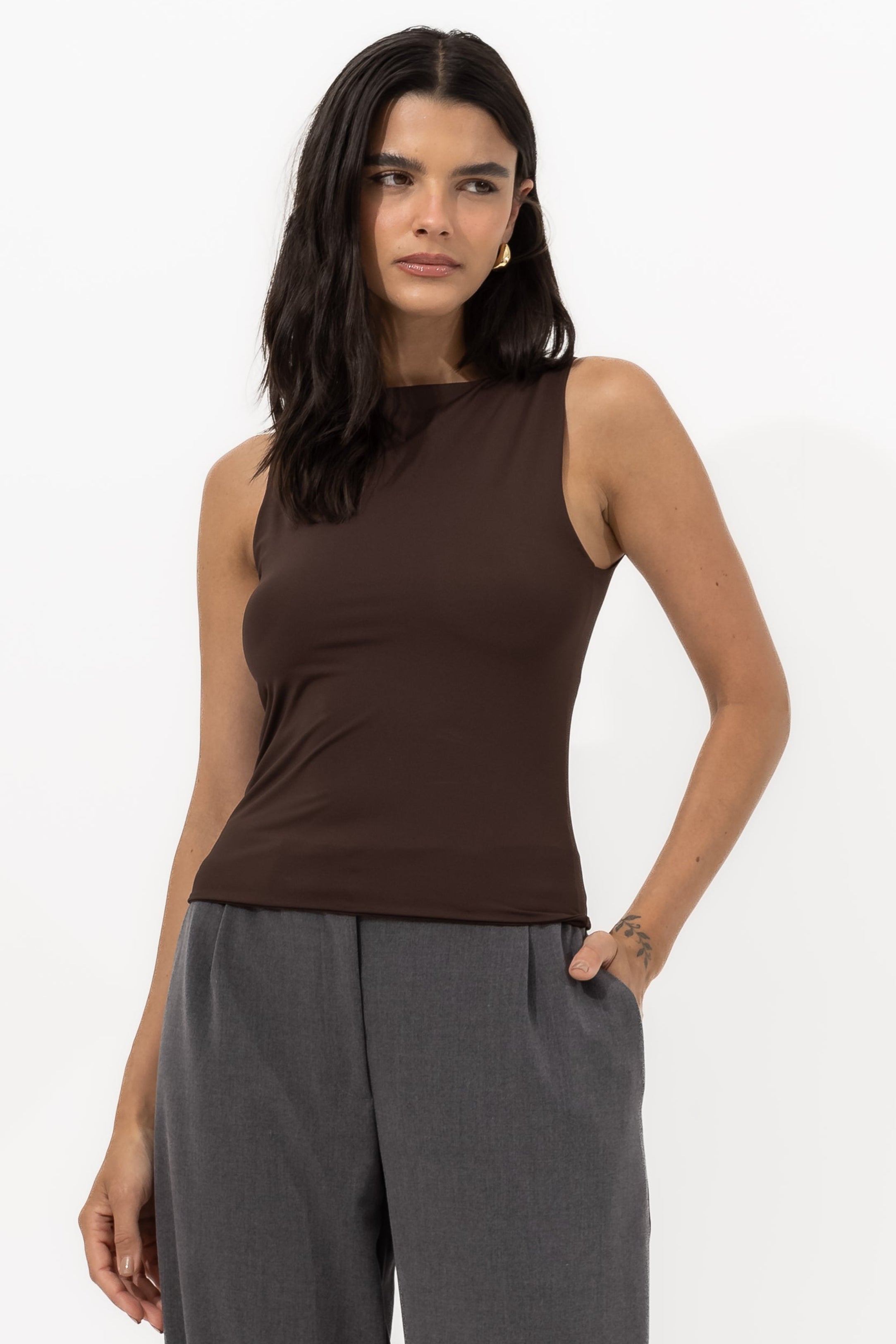 Blusa Bianca Gola Canoa