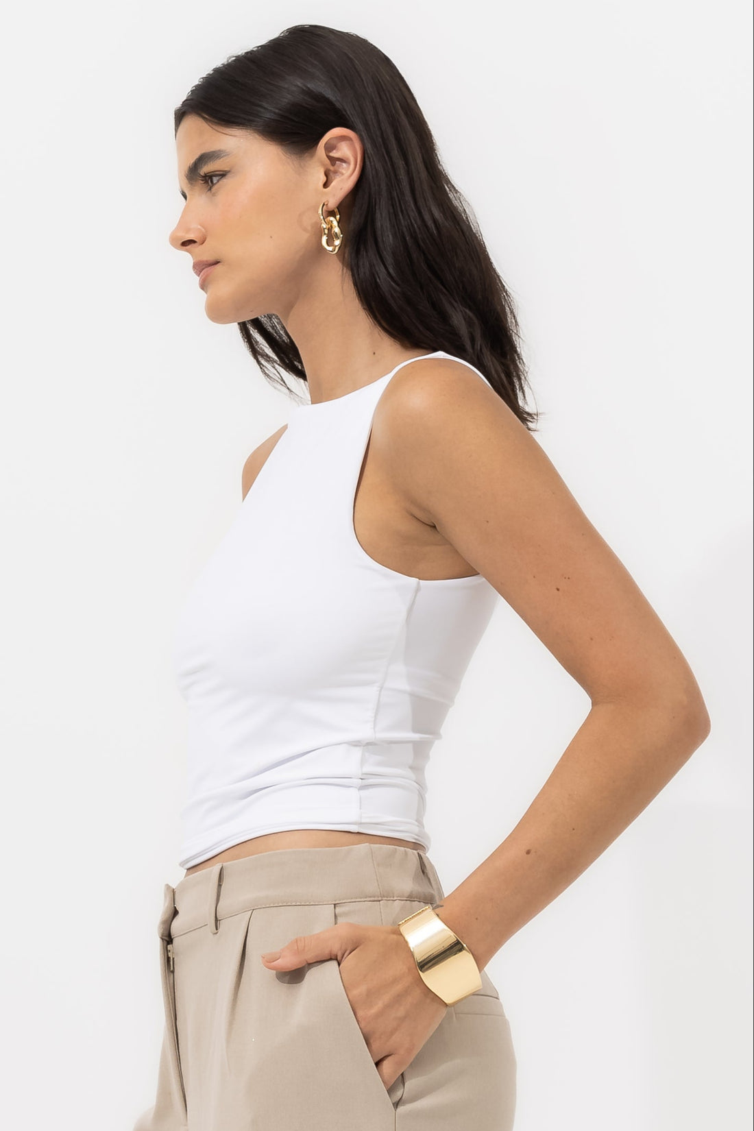 Blusa Bianca Gola Canoa