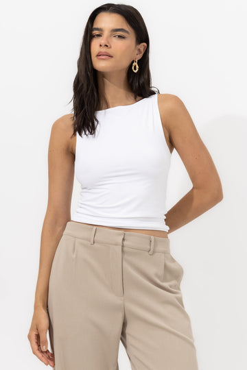 Blusa Bianca Gola Canoa