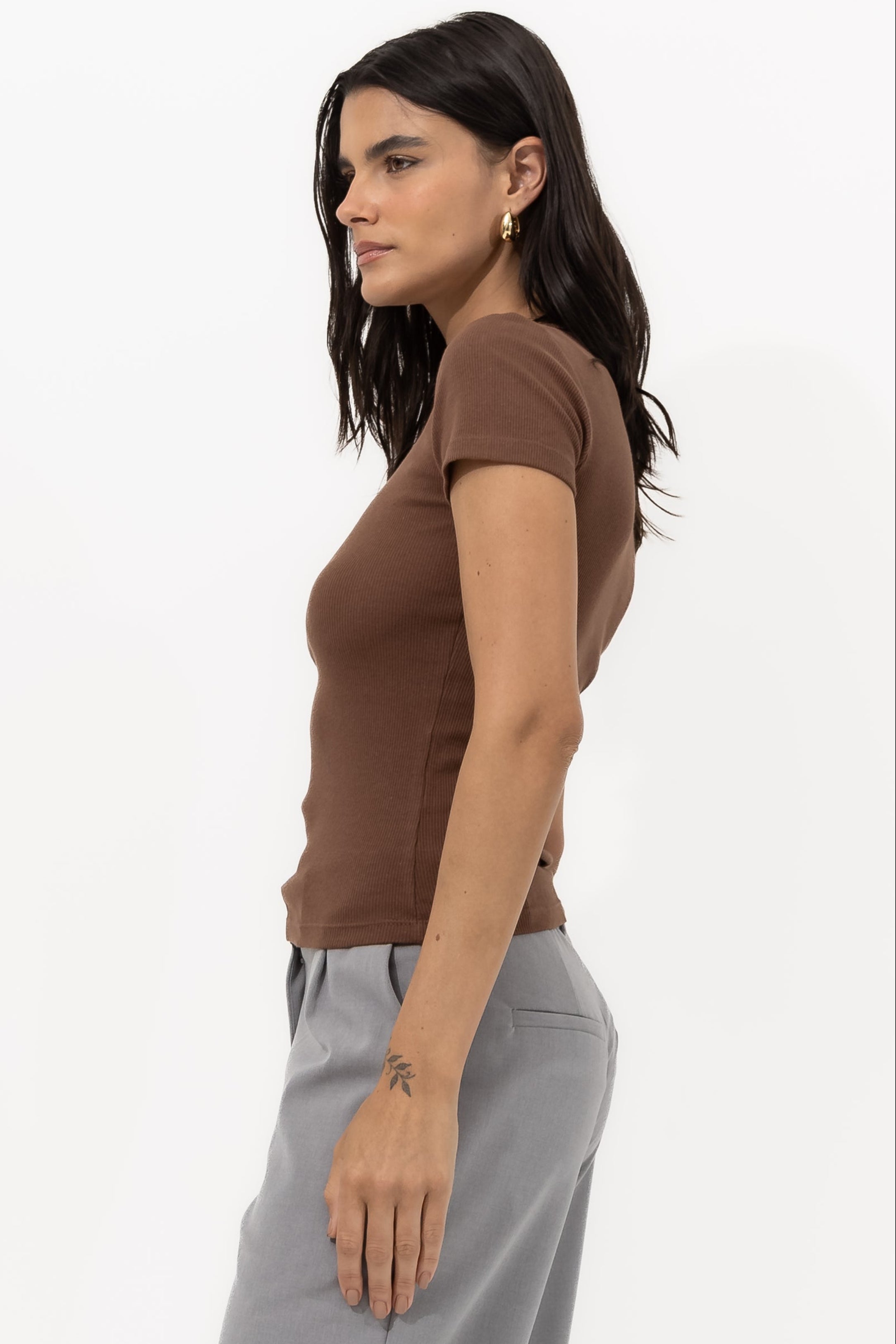 Babylook Vivienne Canelado Algodão