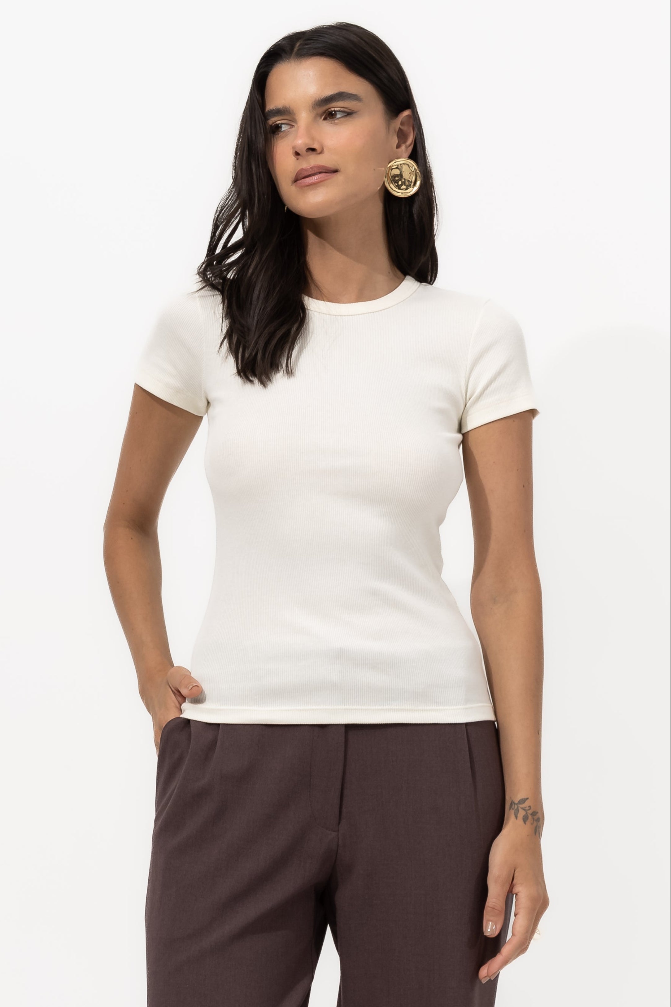 Babylook Vivienne Canelado Algodão