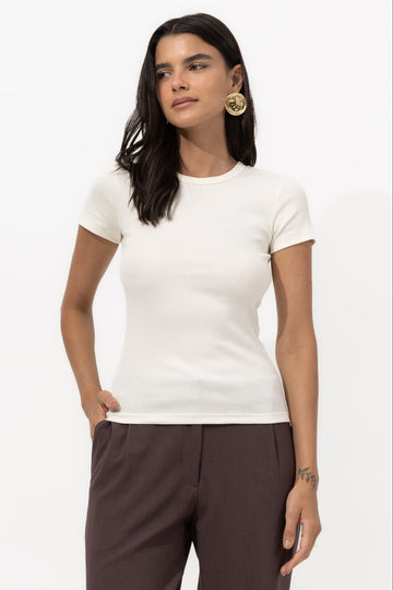 Babylook Vivienne Canelado Algodão