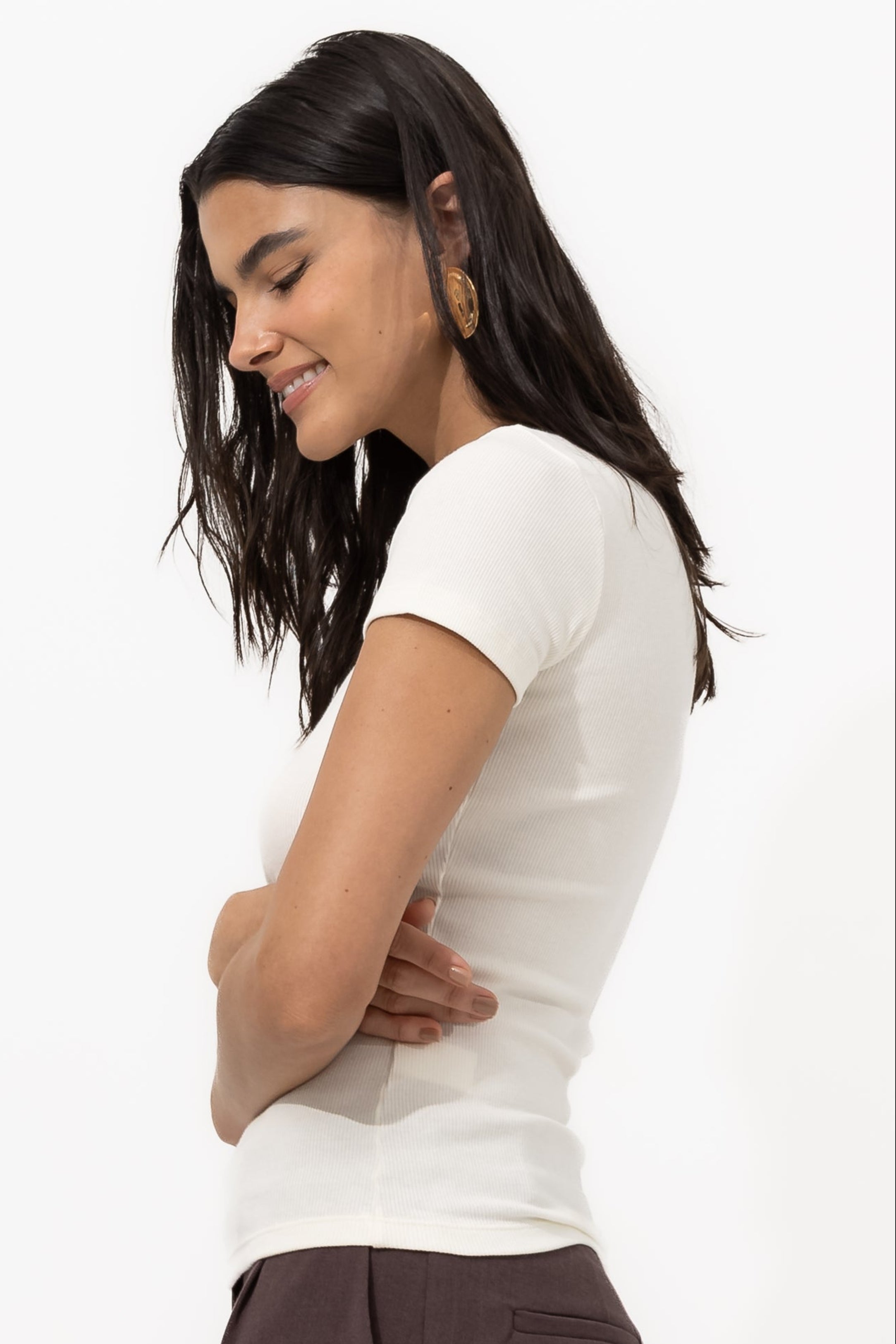 Babylook Vivienne Canelado Algodão