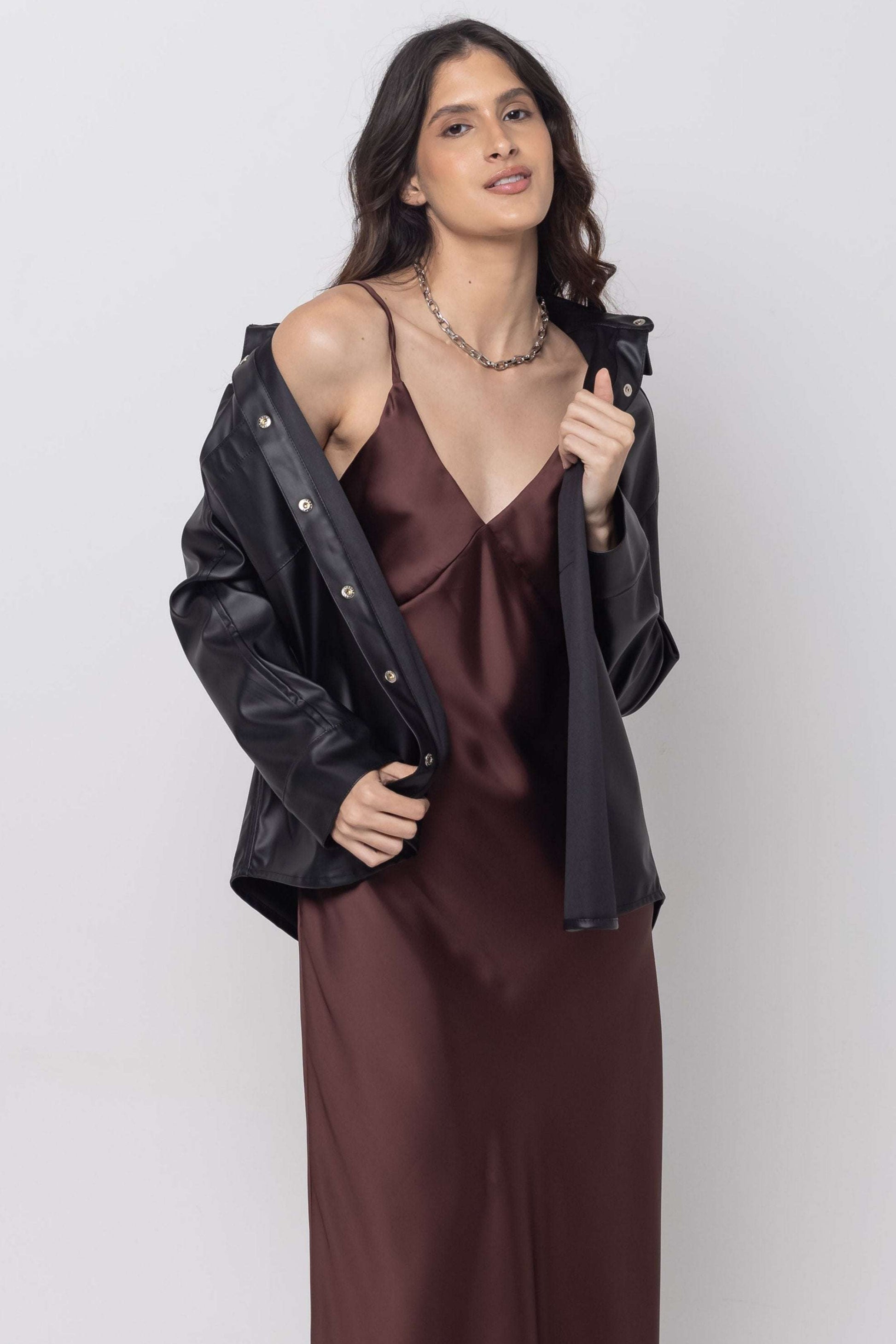 Vestido Cetim Courtney (3 Cores)