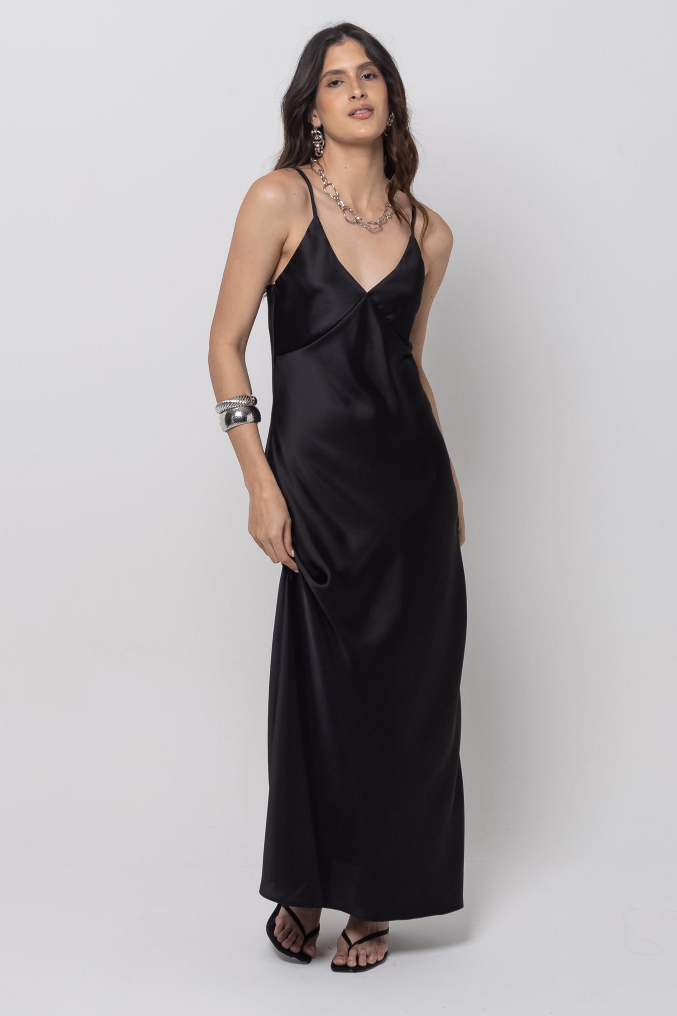 Vestido Cetim Courtney