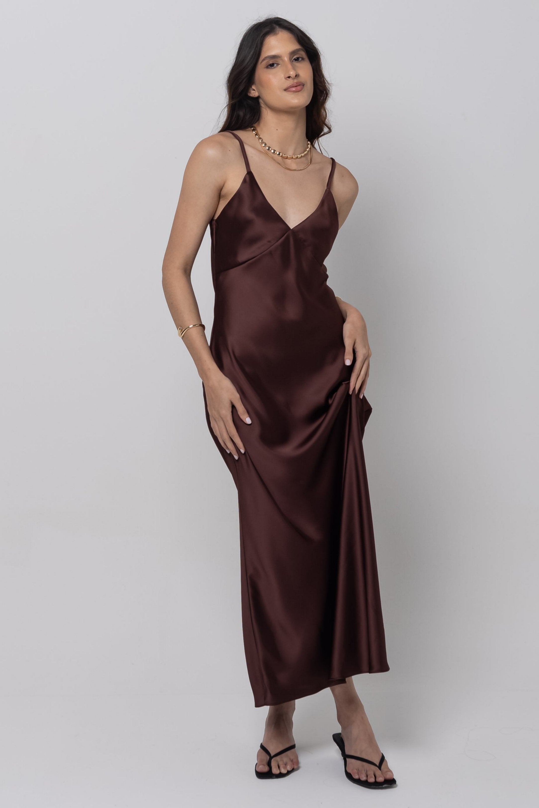 Vestido Cetim Courtney