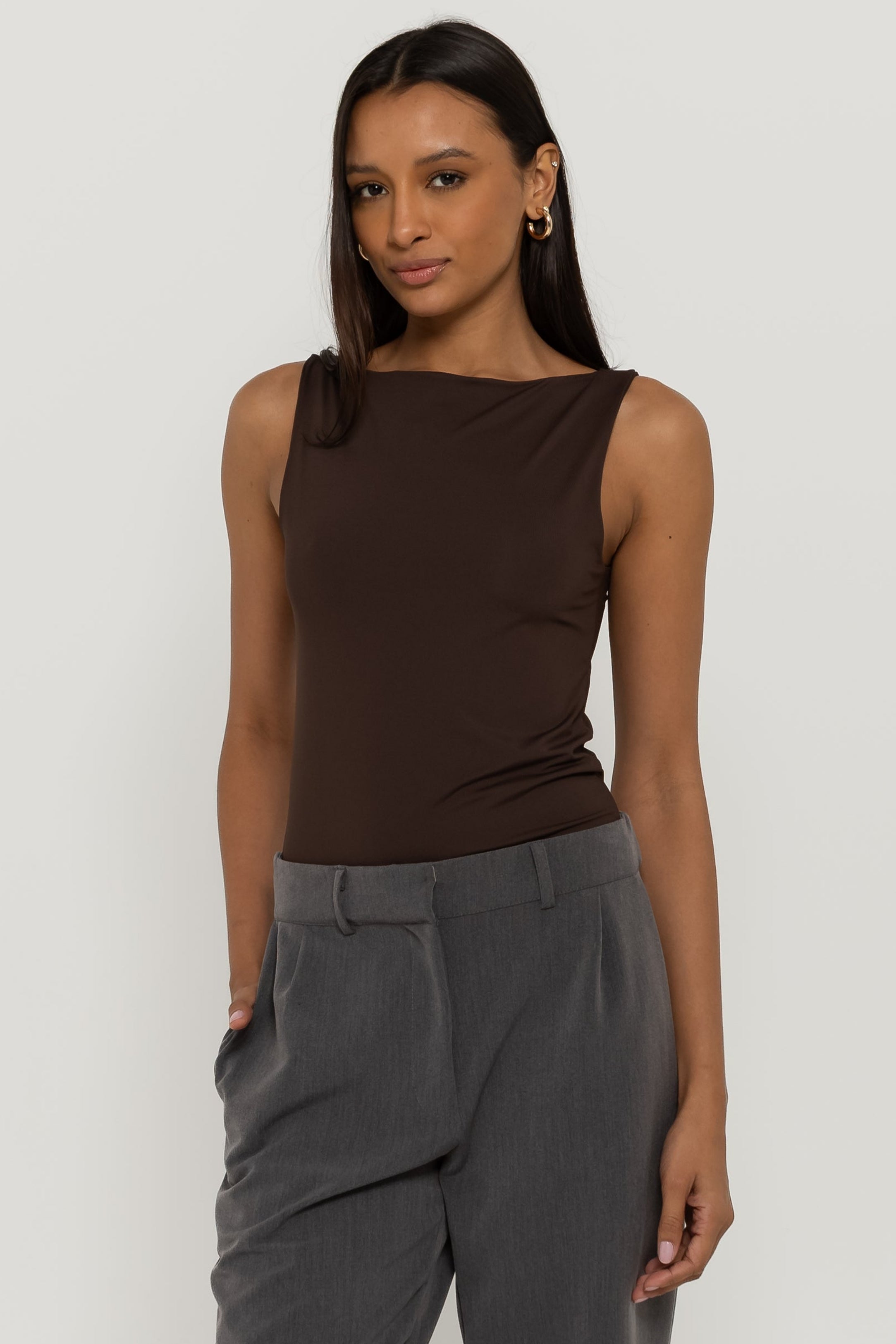 Blusa Bianca Gola Canoa