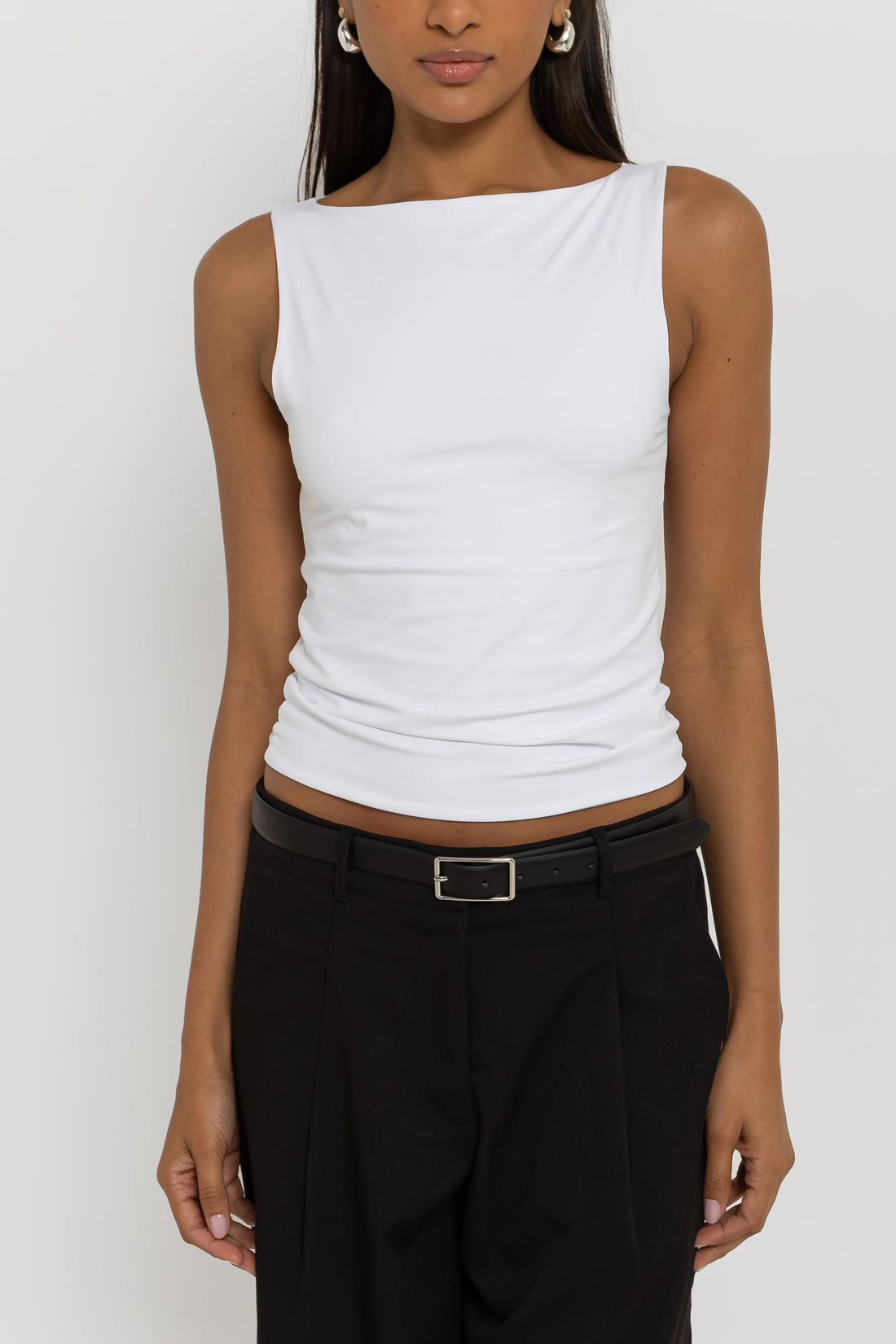 Blusa Bianca Gola Canoa