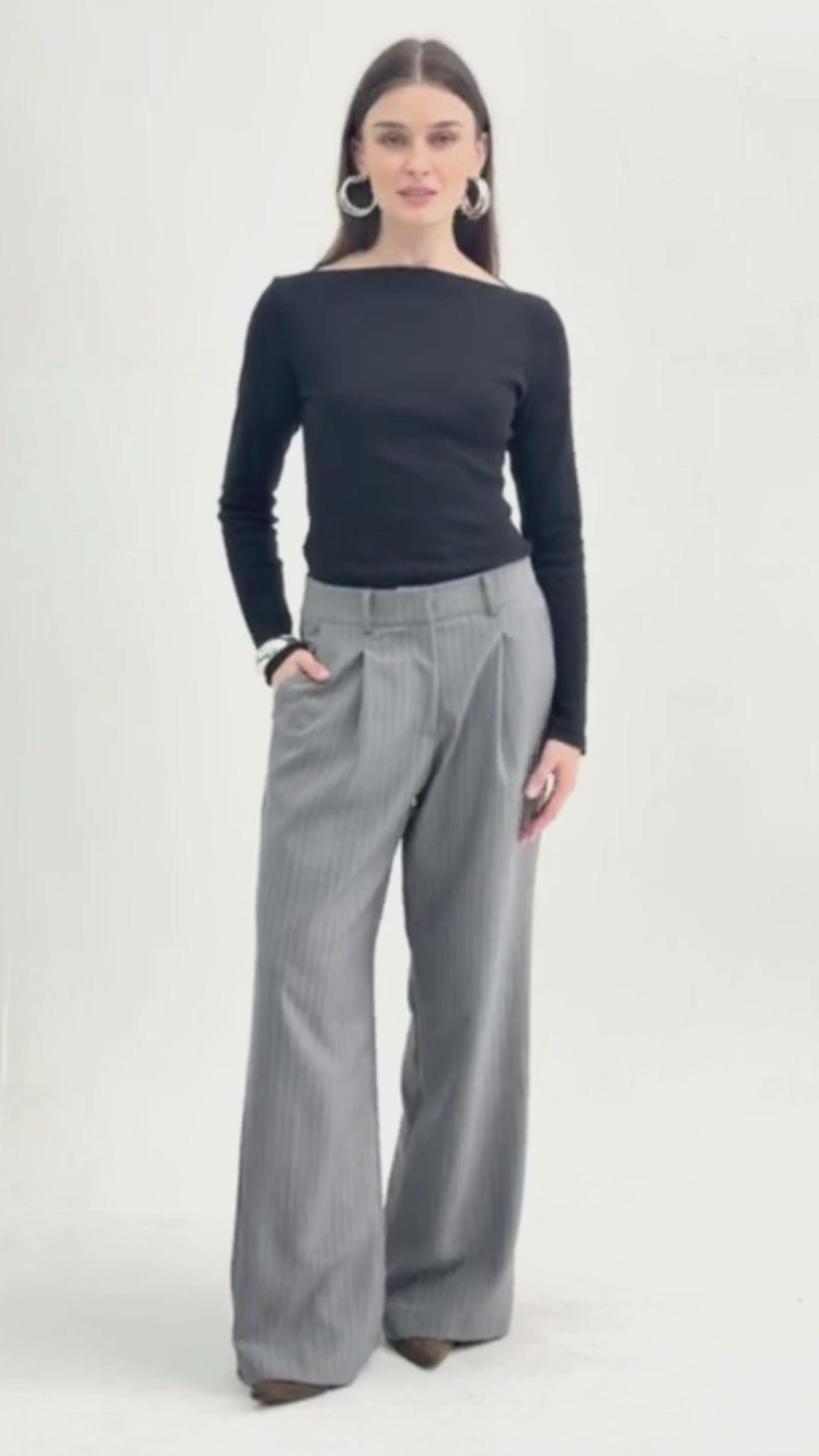 Calça Hannah Risca de Giz