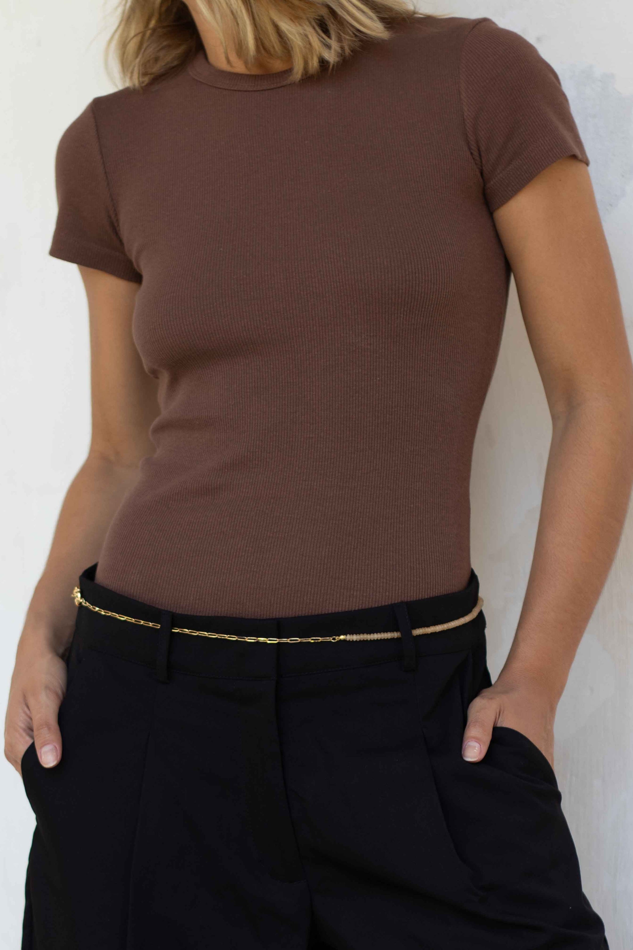 Babylook Vivienne Canelado Algodão